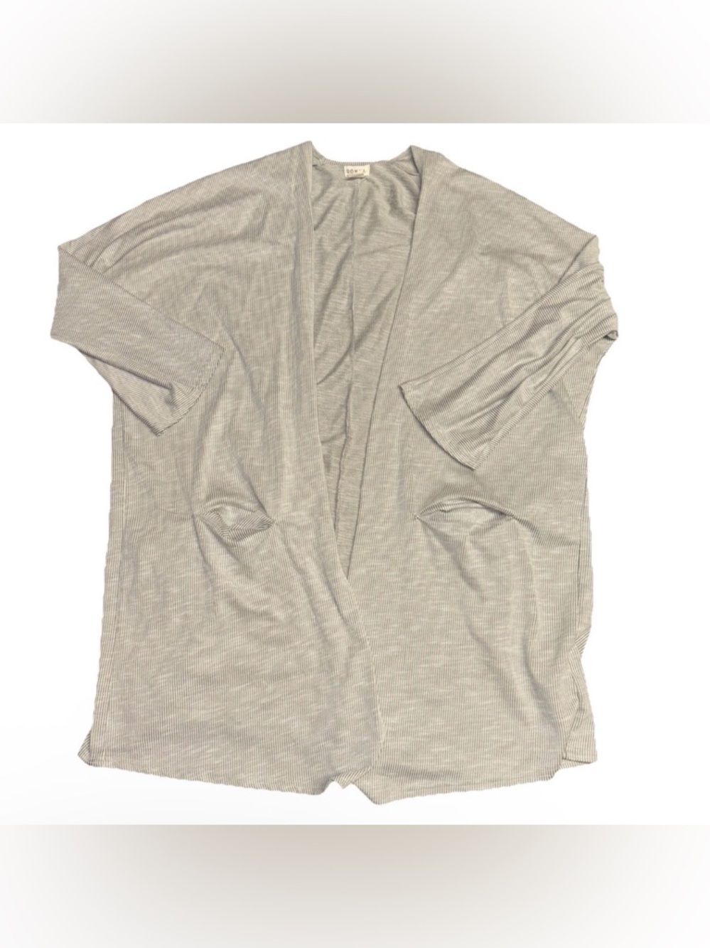 Donni by Anthropologie Gray Open Front Cardigan Lounge Relaxed Oversized Cozy OS